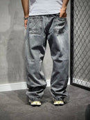 CALÇA BAGGY JEANS STONED GREY