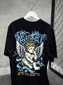 CAMISETA TRIPSIDE OVER “SMOKE ANGEL” - PRETA