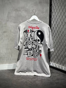 CAMISETA TRIPSIDE OVER “MASKS” - CINZA