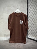 CAMISETA TRIPSIDE OVER “MASKS” - MARROM