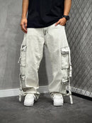 CALÇA DOUBLE CARGO STONE GREY